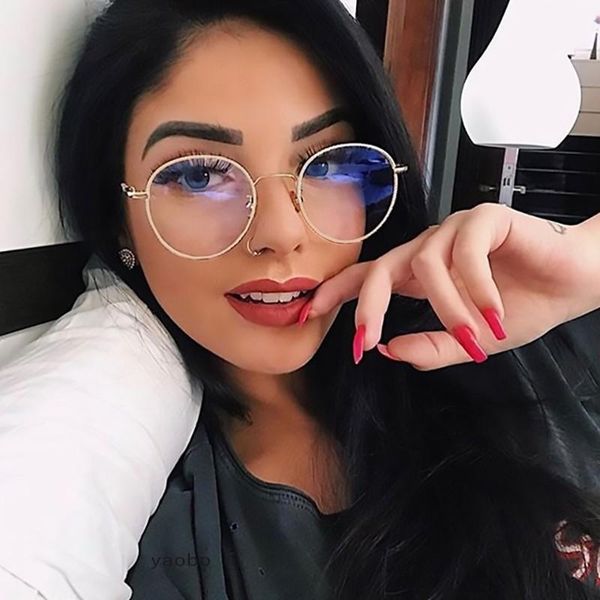 fashion sunglasses frames metal round glasses transparent gold frame optics eyeglasses clear lens women men fake female uv400, Black
fashion sunglasses frames metal round glasses transparent gold frame optics eyeglasses clear lens women men fake female uv400, Black