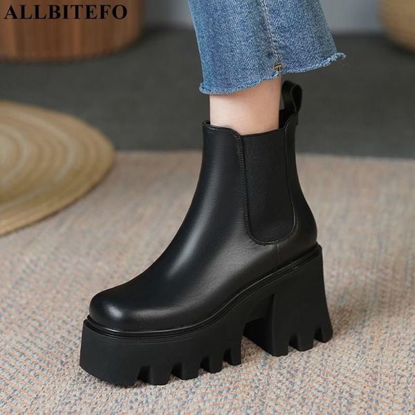 boots allbitefo waterproof platform real genuine leather thick heel non-slip ankle for women high shoes, Black
boots allbitefo waterproof platform real genuine leather thick heel non-slip ankle for women high shoes, Black