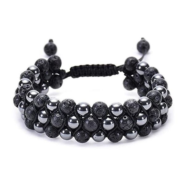 bangle men women 8mm black matte hematite double row beaded bracelet adjustable layer handwoven braided bracelets for gift
bangle men women 8mm black matte hematite double row beaded bracelet adjustable layer handwoven braided bracelets for gift