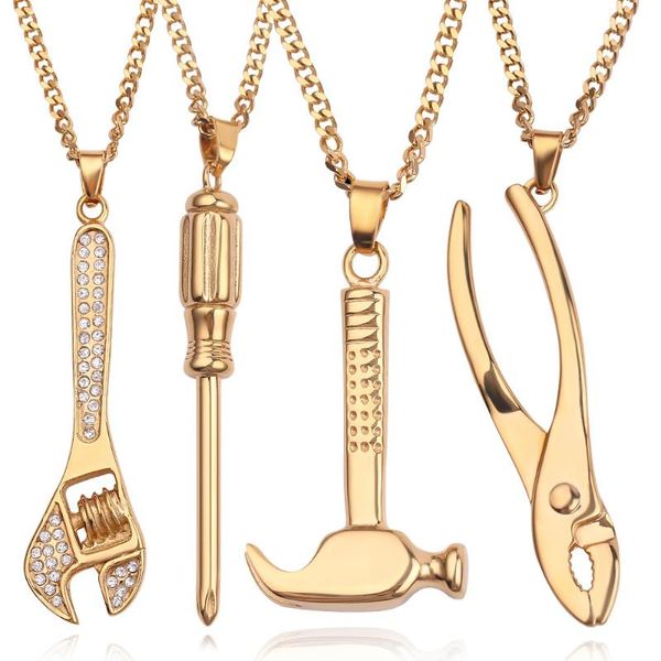 pendant necklaces hip hop style unique cool metal hatchet long chain mechanic tool necklace for men jewelry gift, Silver
pendant necklaces hip hop style unique cool metal hatchet long chain mechanic tool necklace for men jewelry gift, Silver