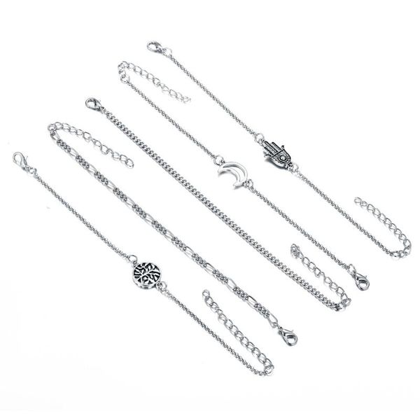 charm bracelets european and american style women's moon hollow leaves styling jewelry five-piece suit female party gift, Golden;silver
charm bracelets european and american style women's moon hollow leaves styling jewelry five-piece suit female party gift, Golden;silver