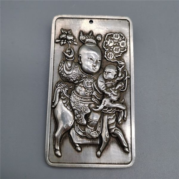 chinese old tibetan silver relief unicorn sender amulet pendant feng shui lucky pendant, Brown
chinese old tibetan silver relief unicorn sender amulet pendant feng shui lucky pendant, Brown