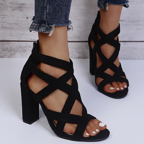 summer women platform sandals high heels shoes hollow out zipper back woman 2021 open toe sandalias mujer, Black
summer women platform sandals high heels shoes hollow out zipper back woman 2021 open toe sandalias mujer, Black