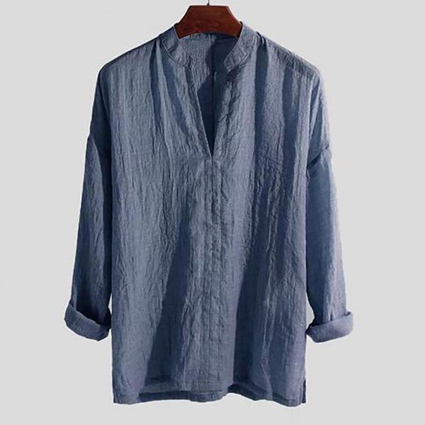 men's casual shirts brief breathable solid loose shirt blouse office mens cotton linen plus size streetwear harajuku, White;black
men's casual shirts brief breathable solid loose shirt blouse office mens cotton linen plus size streetwear harajuku, White;black