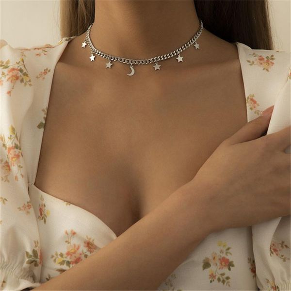 fashion jewelry niche design star moon tassel pendant alloy chain necklace lightweight exclusive to women chains, Silver
fashion jewelry niche design star moon tassel pendant alloy chain necklace lightweight exclusive to women chains, Silver