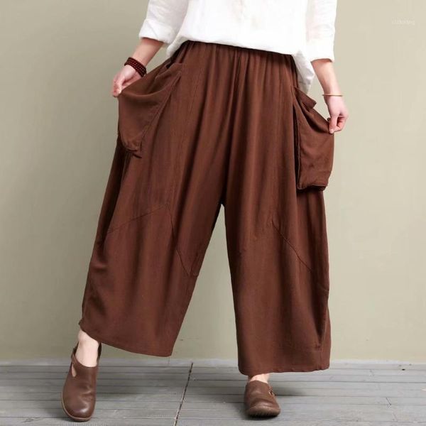 women's pants & capris 2021 spring summer women large size loose casual trousers elastic waist pocket ladies brierf all-match, Black;white
women's pants & capris 2021 spring summer women large size loose casual trousers elastic waist pocket ladies brierf all-match, Black;white