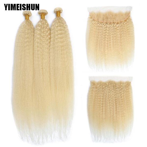 human hair bulks 613 kinky straight bundles with frontal hd lace 13x4 4 blonde 3, Black
human hair bulks 613 kinky straight bundles with frontal hd lace 13x4 4 blonde 3, Black
