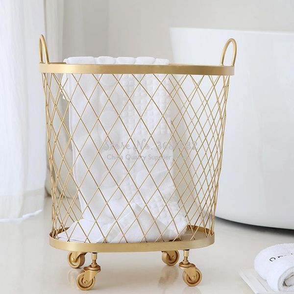 fashion metal gold color dirty clothes storage handle wheel laundry basket home creative organizer with baskets
fashion metal gold color dirty clothes storage handle wheel laundry basket home creative organizer with baskets