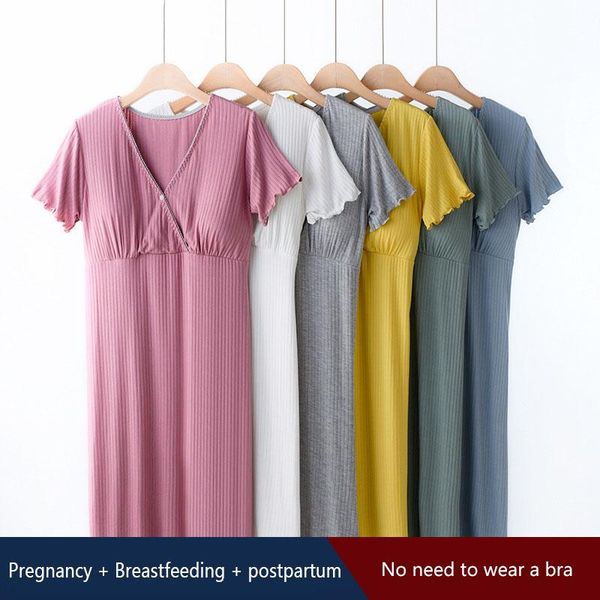 summer maternity dresses postpartum breastfeeding dress short sleeve women nursing clothes pajamas for pregnant, White
summer maternity dresses postpartum breastfeeding dress short sleeve women nursing clothes pajamas for pregnant, White