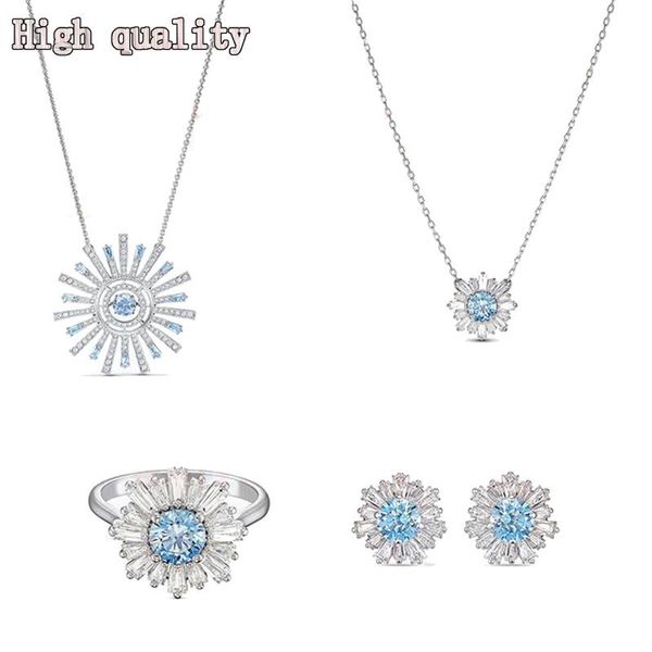 chains fashion jewelry swa original 1:1 exquisite charming blue crystal sunshine sun flower dancing lady necklace romantic gift, Silver
chains fashion jewelry swa original 1:1 exquisite charming blue crystal sunshine sun flower dancing lady necklace romantic gift, Silver