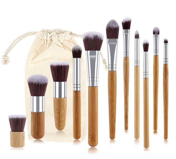 makeup brushes 11pcs nature bamboo handle make-up brush sets professional set for er with linen bag cosmetic beauty tools
makeup brushes 11pcs nature bamboo handle make-up brush sets professional set for er with linen bag cosmetic beauty tools