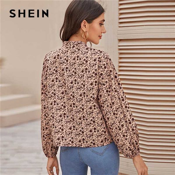 women's blouses & shirts shein multicolor mock neck ditsy floral print shirt blouse women spring autumn button front bishop sleeve bohe, White
women's blouses & shirts shein multicolor mock neck ditsy floral print shirt blouse women spring autumn button front bishop sleeve bohe, White