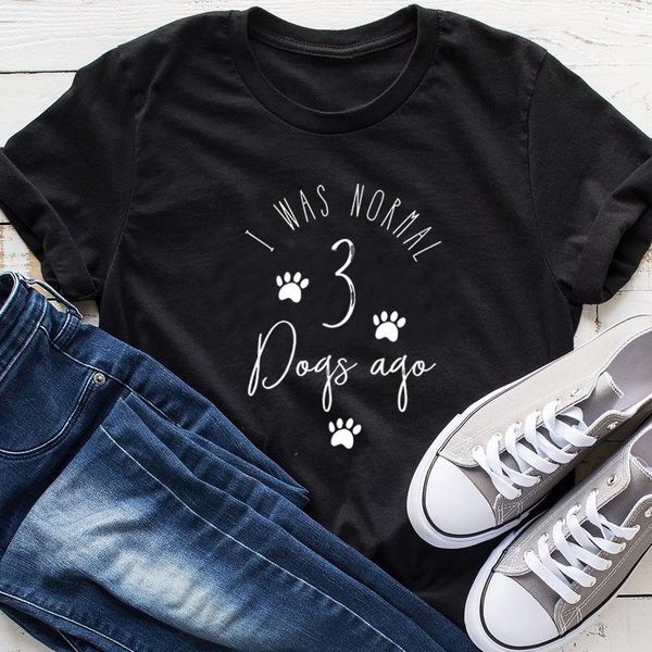 women's t-shirt 100% cotton t shirt i was normal 3 dogs ago letter print women short sleeve o neck loose tshirt summer causal tee, White
women's t-shirt 100% cotton t shirt i was normal 3 dogs ago letter print women short sleeve o neck loose tshirt summer causal tee, White