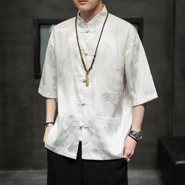 ethnic clothing 2021 spring summer chinese style men's ice silk shirt casual tang suit hanfu disc button five-point sleeve coat t-shirt, Red
ethnic clothing 2021 spring summer chinese style men's ice silk shirt casual tang suit hanfu disc button five-point sleeve coat t-shirt, Red