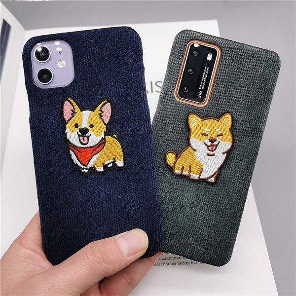 cell phone pouches cute dog embroidery case for huawei p40 lite p30 pro warm corduroy hard pc cover y9 prime 2021 
cell phone pouches cute dog embroidery case for huawei p40 lite p30 pro warm corduroy hard pc cover y9 prime 2021