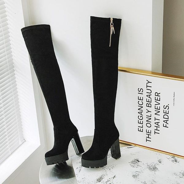 boots women over-the-knee boots plus size 22-28cm platform flock upper and boot shaft european american fashion thigh 4mw9, Black
boots women over-the-knee boots plus size 22-28cm platform flock upper and boot shaft european american fashion thigh 4mw9, Black