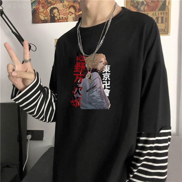 men's t-shirts japanese anime tokyo revengers t-shirt men harajuku manga cartoon funny graphic summer oversized long sleeve t shirts, White;black
men's t-shirts japanese anime tokyo revengers t-shirt men harajuku manga cartoon funny graphic summer oversized long sleeve t shirts, White;black