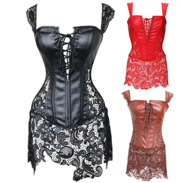 bustiers & corsets hollow out court lace women lingerie bustier dress shaper slim zipper pu leather gothic s-6xl, Black;white
bustiers & corsets hollow out court lace women lingerie bustier dress shaper slim zipper pu leather gothic s-6xl, Black;white