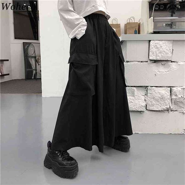 harajuku streetwear korean cargo pants women man summer hip hop harem wide vintage kimono japan loose black trousers 210915, Black;white
harajuku streetwear korean cargo pants women man summer hip hop harem wide vintage kimono japan loose black trousers 210915, Black;white