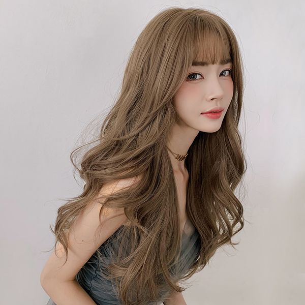 wig female long hair comic bangs internet-famous round face big wave fluffy full-head curly, Black
wig female long hair comic bangs internet-famous round face big wave fluffy full-head curly, Black