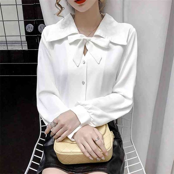 elegant ol shirt women work shirts long sleeve bowtie blouse single breasted black blusas feminina plus size 210601, White
elegant ol shirt women work shirts long sleeve bowtie blouse single breasted black blusas feminina plus size 210601, White