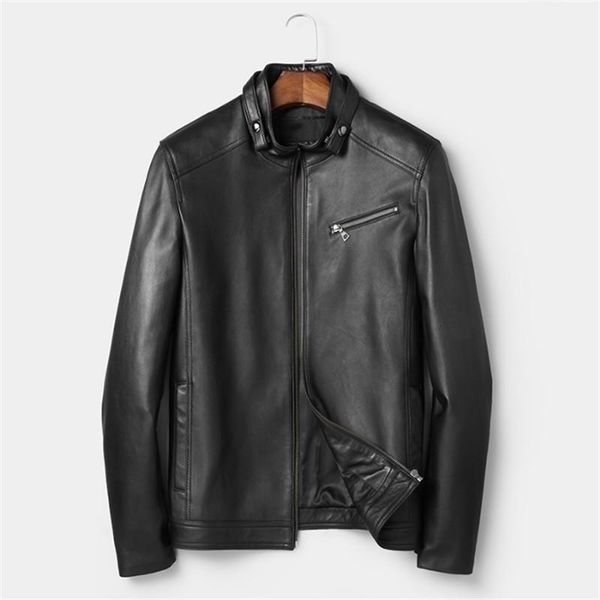 men's leather & faux spring autumn male pure coat fashion young genuine jacket for real sheepskin silm casual, Black
men's leather & faux spring autumn male pure coat fashion young genuine jacket for real sheepskin silm casual, Black