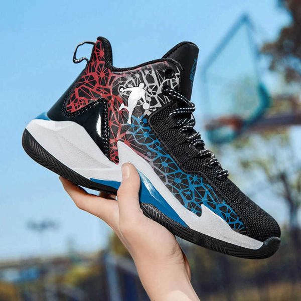 2021 fashion children's sneaker yiqi feizhi basketball 30-40, Black