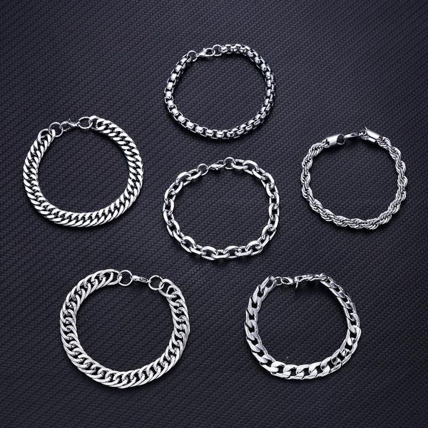 charm bracelets simple silver color 9mm men's double row whip chain smooth stainless steel bracelet for men jewelry gift, Golden;silver
charm bracelets simple silver color 9mm men's double row whip chain smooth stainless steel bracelet for men jewelry gift, Golden;silver