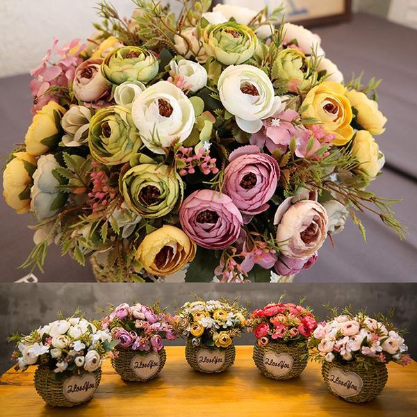 decorative flowers & wreaths tea rose fake flower european vintage artificial silk bouquet wedding home retro party diy decoration
decorative flowers & wreaths tea rose fake flower european vintage artificial silk bouquet wedding home retro party diy decoration