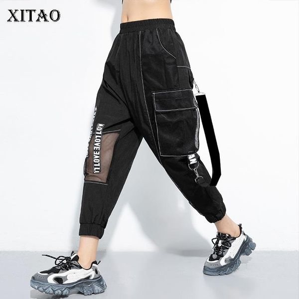 women's pants & capris xitao print letter harem fashion women 2021 spring elegant pocket elastic waist small fresh casual dmy4330, Black;white
women's pants & capris xitao print letter harem fashion women 2021 spring elegant pocket elastic waist small fresh casual dmy4330, Black;white