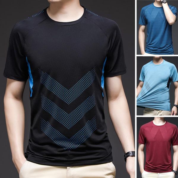 men's dress shirts ice silk t-shirt summer thin sports short sleeve casual loose round neck half elastic clothes, White;black
men's dress shirts ice silk t-shirt summer thin sports short sleeve casual loose round neck half elastic clothes, White;black