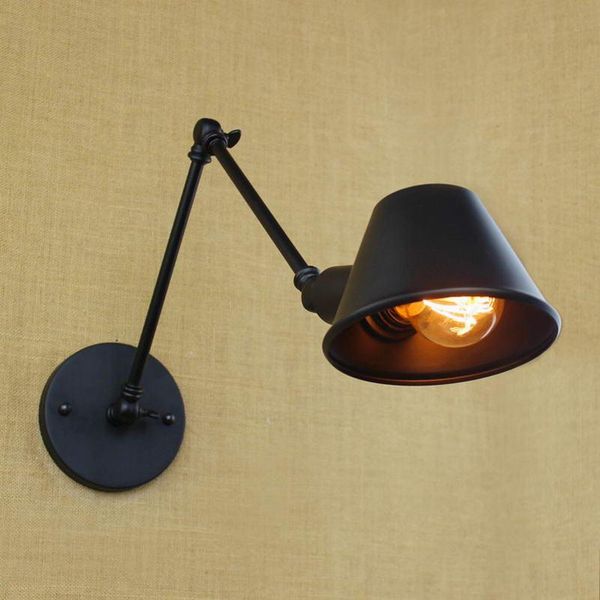 wall lamp loft retro matte black iron shade adjustable swing arm reading lamps lights e27 / e26 sconce for workroom bedroom bar cafe
wall lamp loft retro matte black iron shade adjustable swing arm reading lamps lights e27 / e26 sconce for workroom bedroom bar cafe