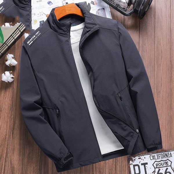 men's jackets 2021 loose autumn stretch jacket men stand up collar thin section breathable casual large size, Black;brown
men's jackets 2021 loose autumn stretch jacket men stand up collar thin section breathable casual large size, Black;brown