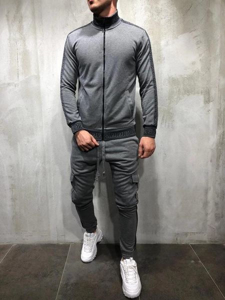 spring autumn and winter casual sportswear men's tracksuits zipper 2-piece hooded + pants sports suit sweats, Gray
spring autumn and winter casual sportswear men's tracksuits zipper 2-piece hooded + pants sports suit sweats, Gray