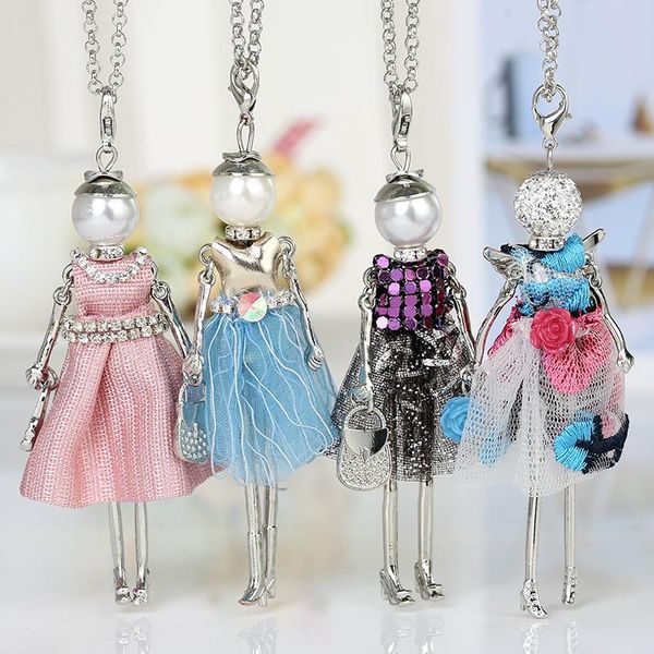 pendant necklaces handmade statement french doll maxi long chain 2021 alloy bohemian s choker girls women accessories, Silver
pendant necklaces handmade statement french doll maxi long chain 2021 alloy bohemian s choker girls women accessories, Silver