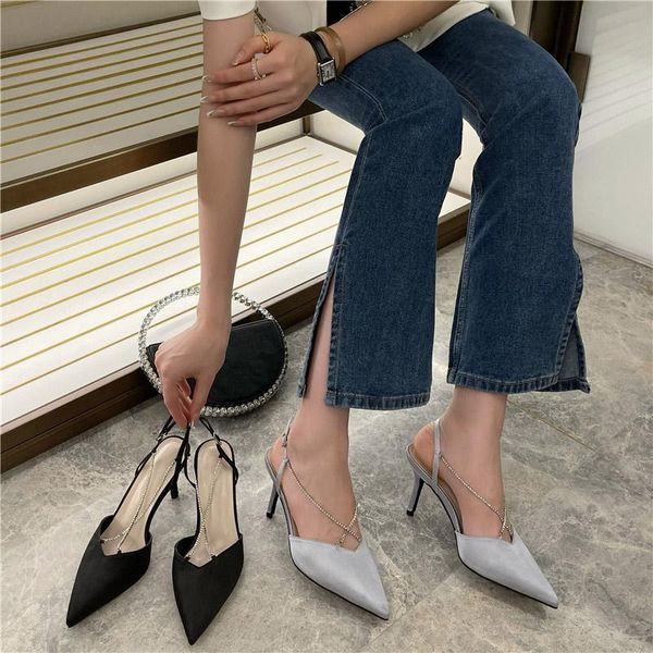 summer luxury women sliver black 8cm high heels sandals silk crystal wedding office lady prom party shoes dress
summer luxury women sliver black 8cm high heels sandals silk crystal wedding office lady prom party shoes dress