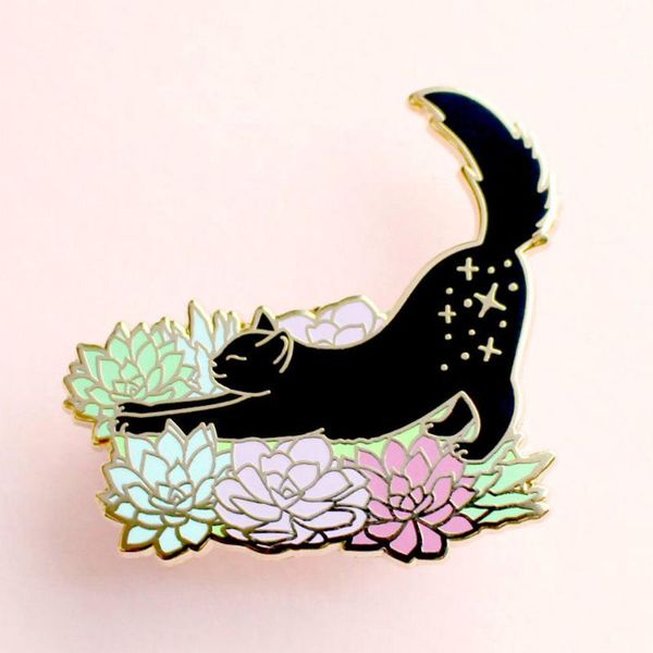 pins, brooches sale cute black cats hard enamel pin fashion pastel flower cartoons succulent cat animal medal jewelry 2021 unique gift, Gray
pins, brooches sale cute black cats hard enamel pin fashion pastel flower cartoons succulent cat animal medal jewelry 2021 unique gift, Gray
