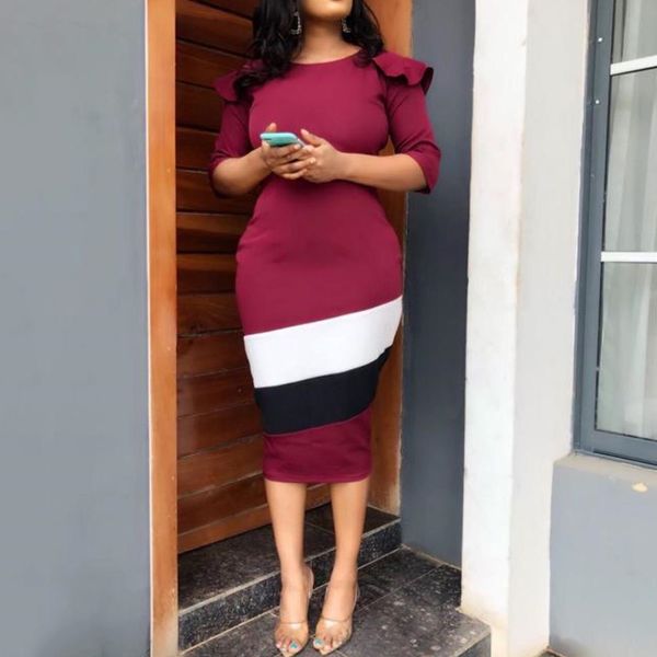 bodycon midi summer dress wine red women ol office party vestidos stripes ruffled half sleeve pencil plus size sundress, White
bodycon midi summer dress wine red women ol office party vestidos stripes ruffled half sleeve pencil plus size sundress, White