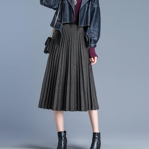skirts autumn winter thick & warm wool blend pleated a-line mid-calf long gray coffee beige, Black
skirts autumn winter thick & warm wool blend pleated a-line mid-calf long gray coffee beige, Black