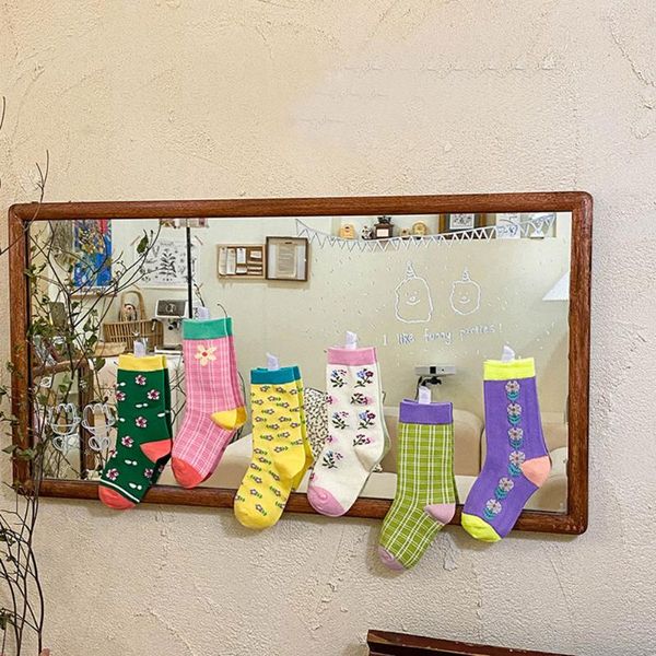 pairs/lot girls cotton soft crew socks floral printing plaid bright color half knee high calf stocking toddler child rallytan, Pink;yellow
pairs/lot girls cotton soft crew socks floral printing plaid bright color half knee high calf stocking toddler child rallytan, Pink;yellow