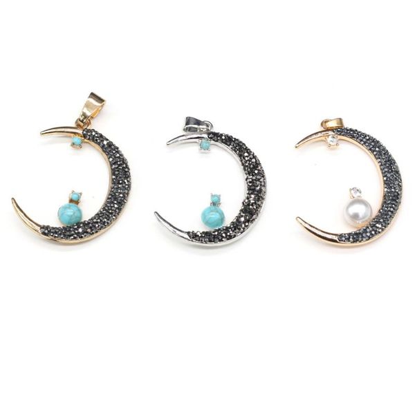 charms crescent zinc alloy pendant shiny artificial diamonds metal turquoises stone pearl charm accessories for jewelry making necklace, Bronze;silver
charms crescent zinc alloy pendant shiny artificial diamonds metal turquoises stone pearl charm accessories for jewelry making necklace, Bronze;silver