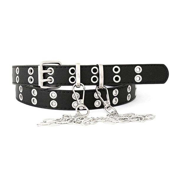 belts hip hop rock punk metal chain belt double row eyelet pin buckle fashion casual pu leather waistband for jeans trouser accessory, Black;brown
belts hip hop rock punk metal chain belt double row eyelet pin buckle fashion casual pu leather waistband for jeans trouser accessory, Black;brown