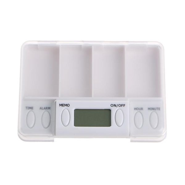 pills reminder alarm timer electronic box case organizer 4 grids e65f storage bottles & jars
pills reminder alarm timer electronic box case organizer 4 grids e65f storage bottles & jars