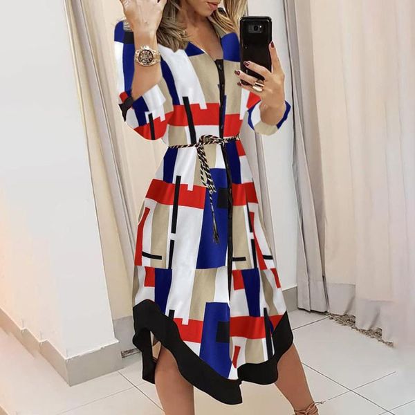 party dresses fashion women boho printing lapel shirt dress casual office ladies 3/4 sleeve button loose irregular vestidos#35, White;black
party dresses fashion women boho printing lapel shirt dress casual office ladies 3/4 sleeve button loose irregular vestidos#35, White;black
