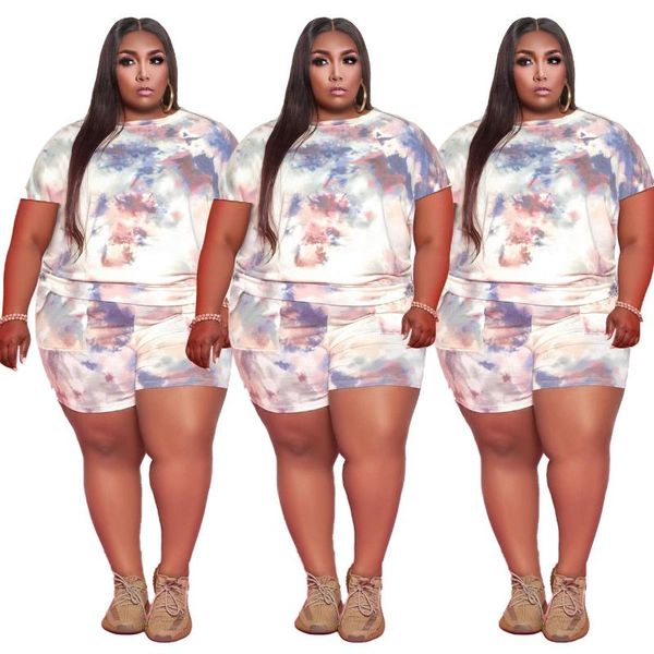 women's tracksuits tie-dye printing women casual trackusits plus size 2021 summer sportpants + o-neck short sleeve t-shirts lady's, Gray
women's tracksuits tie-dye printing women casual trackusits plus size 2021 summer sportpants + o-neck short sleeve t-shirts lady's, Gray