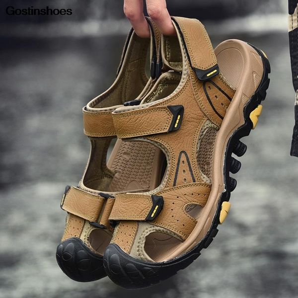 sandals sandalias cow leather large size closed toe fashion anticollision soft sole casual sport men sandal, Black
sandals sandalias cow leather large size closed toe fashion anticollision soft sole casual sport men sandal, Black