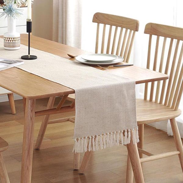 simple vintage woven table runner cloth burlap walf tassels decorative covers for wedding festival dining room restaurant
simple vintage woven table runner cloth burlap walf tassels decorative covers for wedding festival dining room restaurant