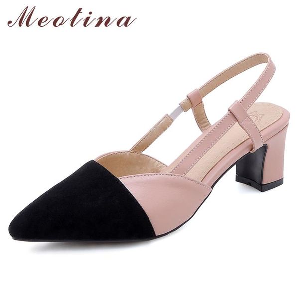 dress shoes meotina high heels women mixed colors chunky slingbacks fashion pointed toe pumps female plus size 33-46, Black
dress shoes meotina high heels women mixed colors chunky slingbacks fashion pointed toe pumps female plus size 33-46, Black