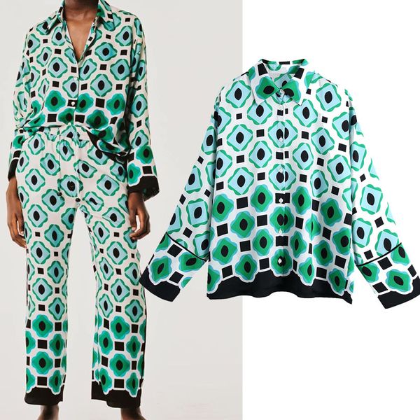 lapel single-breasted geometric print women's shirt summer harajuku chic long-sleeved female 210507, White
lapel single-breasted geometric print women's shirt summer harajuku chic long-sleeved female 210507, White