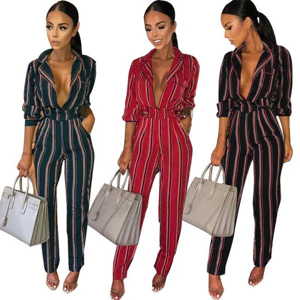 women's jumpsuits & rompers ladies women fashion long sleeve striped jumpsuit clubwear wide leg pants outfits, Black;white
women's jumpsuits & rompers ladies women fashion long sleeve striped jumpsuit clubwear wide leg pants outfits, Black;white